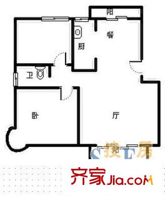 金岸提香戶型圖2室 戶型圖 2室2廳1衛(wèi)1廚