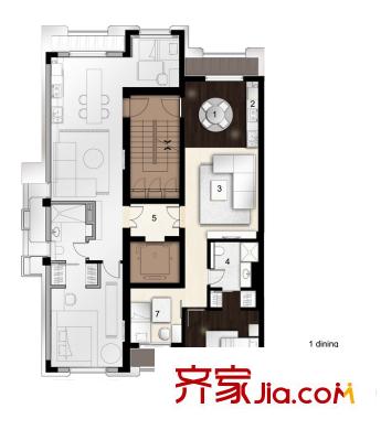 美林公館戶型圖公寓戶型圖 2室2廳1衛(wèi)1廚