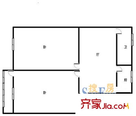 荷花塘小區(qū)戶型圖2室 戶型圖 2室1廳1衛(wèi)1廚