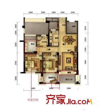 香郡 B 戶型圖