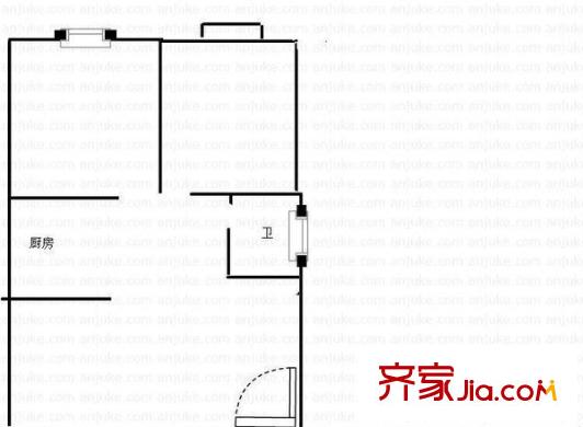 松合幸福里 2室 戶型圖