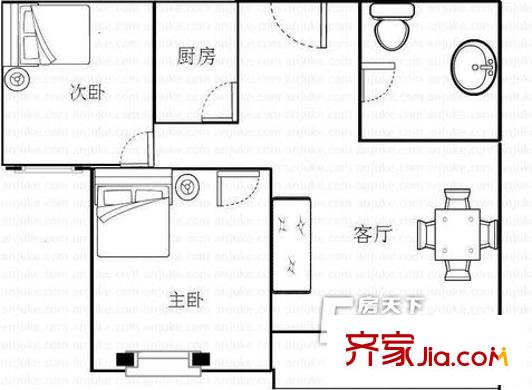 松合幸福里2室1廳1衛(wèi)1廚
