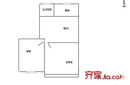 甘王新村戶型圖1室 戶型圖 1室1廳1衛(wèi)1廚