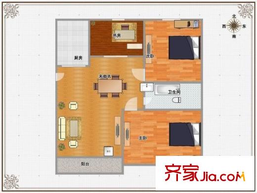 金岸提香戶型圖2室  戶型圖 