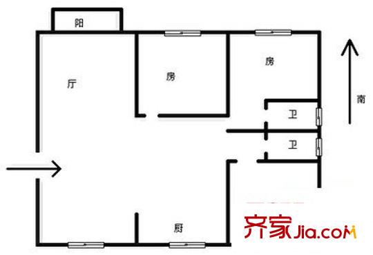 欣龍華府戶型圖3室 戶型圖 3室2廳2衛(wèi)1廚