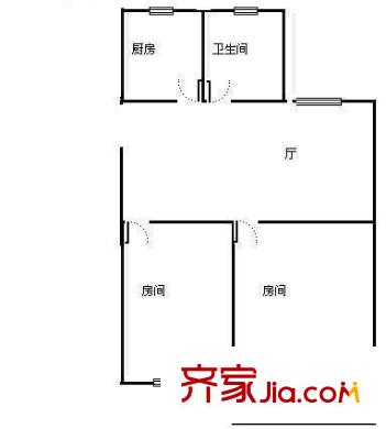 科技新村戶型圖2室 戶型圖 2室1廳1衛(wèi)1廚