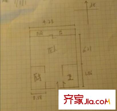 留莊 1室 戶型圖
