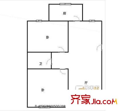 理想四維理想家園戶型圖2室 戶型圖 2室1廳1衛(wèi)1廚