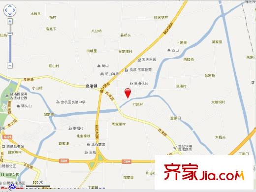 良渚文化村探梅里二期交通圖電子地圖