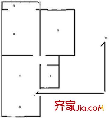 荷花塘小區(qū)（余杭） 2室 戶型圖