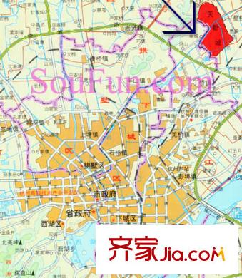 天都城天湖苑交通圖