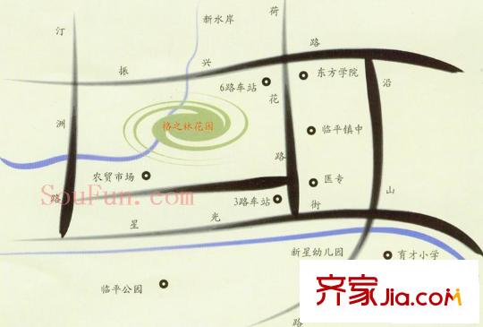 華城格之林花園交通圖