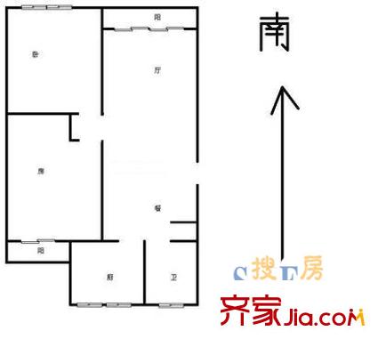 望月公寓戶型圖2室 戶型圖 2室2廳1衛(wèi)1廚