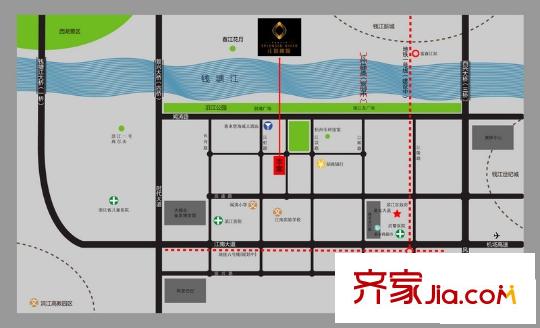 江錦國(guó)際交通圖
