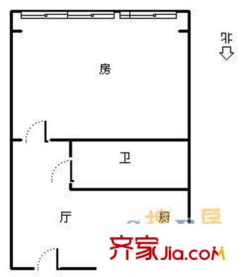 沈塘銘苑戶(hù)型圖1室 戶(hù)型圖 1室1廳1衛(wèi)1廚