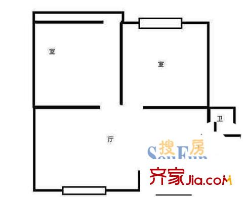 沈塘銘苑 2室 戶(hù)型圖