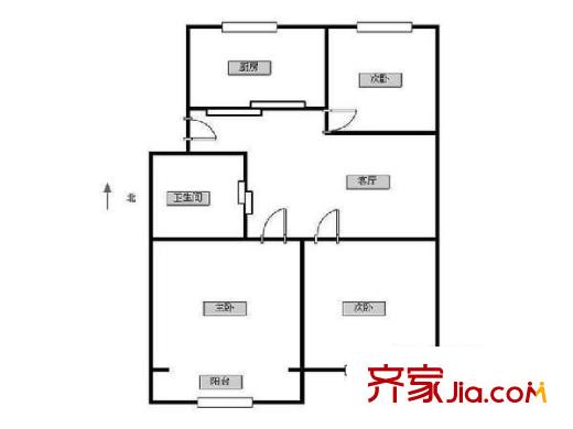 華家池校區(qū) 3室 戶(hù)型圖