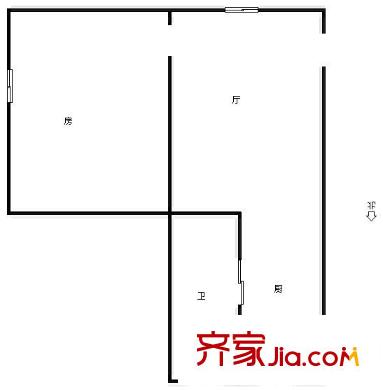 華家池校區(qū)戶(hù)型圖1室 戶(hù)型圖 1室1廳1衛(wèi)1廚