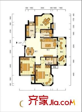 清合嘉園 3室 戶型圖