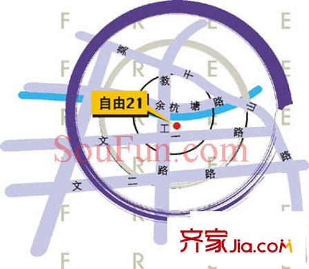 華門自由21世紀(jì)公寓交通圖