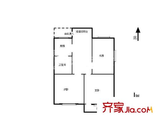 華門自由21世紀(jì)公寓 2室 戶型圖