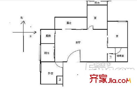 華門自由21世紀(jì)公寓戶型圖4室 戶型圖 4室1廳1衛(wèi)1廚