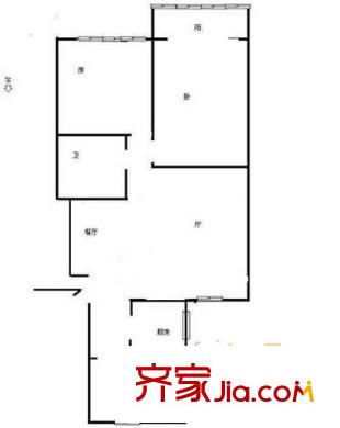 拱北小區(qū)戶型圖2室 戶型圖 2室2廳1衛(wèi)1廚