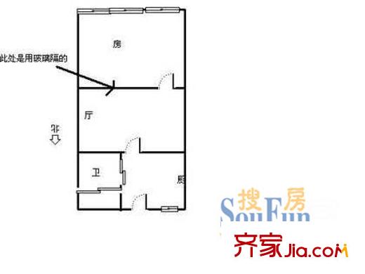 拱北小區(qū)戶型圖1室 戶型圖 1室1廳1衛(wèi)1廚