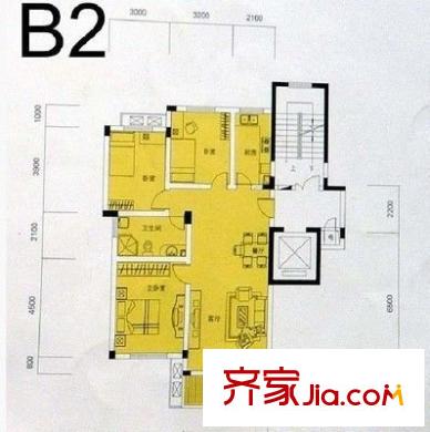 多藍(lán)水岸銀沙苑 3室 戶型圖