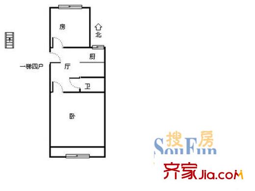 望月公寓戶型圖2室 戶型圖 2室1廳1衛(wèi)1廚