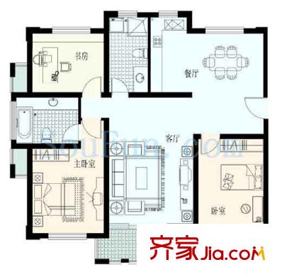 天都城天風(fēng)苑戶型圖3室 戶型圖 3室2廳2衛(wèi)1廚