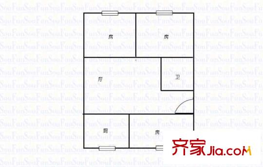蓮花新村 3室 戶型圖