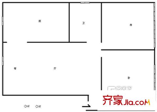 華家池校區(qū)戶型圖2室 戶型圖 2室1廳1衛(wèi)1廚