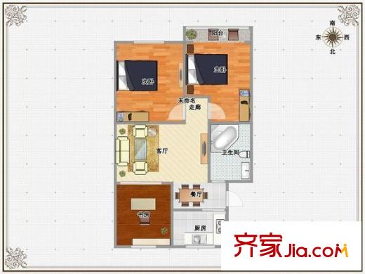 華家池校區(qū) 3室 戶(hù)型圖