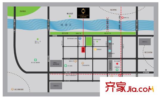 江錦國(guó)際交通圖
