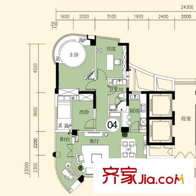聯(lián)莊江濤閣戶型圖3室 戶型圖 3室2廳1衛(wèi)1廚