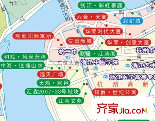 聯(lián)莊江濤閣交通圖