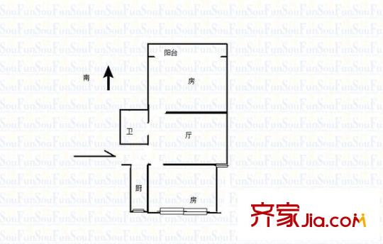 登云閣 2室 戶型圖