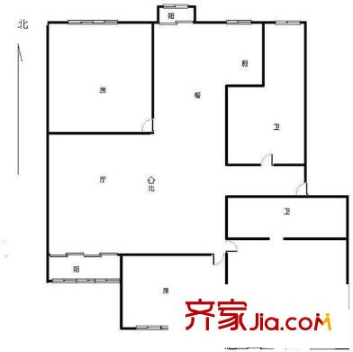 南肖埠文景苑戶型圖3室 戶型圖 3室1廳2衛(wèi)1廚