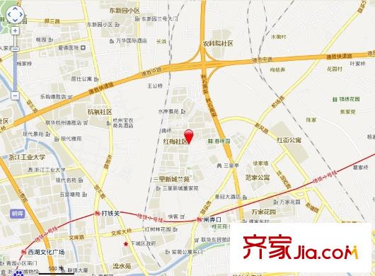 三里亭小區(qū)交通圖 