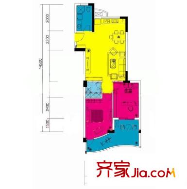 陽光華城戶型圖3室 戶型圖 3室2廳2衛(wèi)1廚