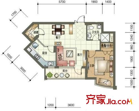 玉蘭公寓戶型圖1室 戶型圖 1室2廳1衛(wèi)1廚