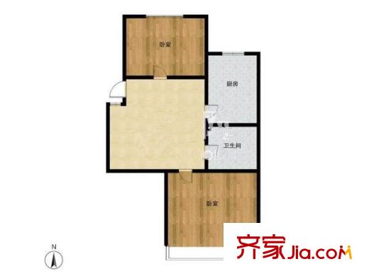蓮花新村 2室 戶型圖