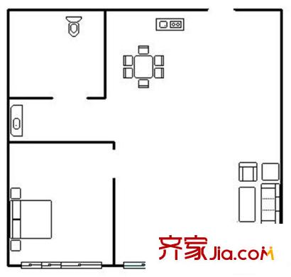 龍禧大酒店 1室 戶型圖