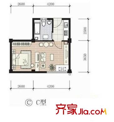 龍禧大酒店 1室 戶型圖