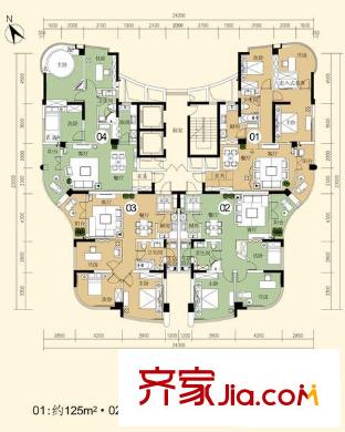 聯(lián)莊江濤閣 戶型圖