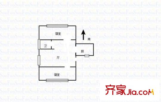 廣利普金家園 2室 戶型圖