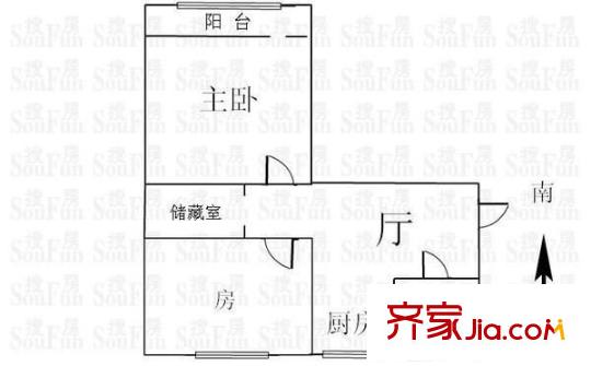 采荷新村戶型圖2室 戶型圖 2室1廳1衛(wèi)1廚