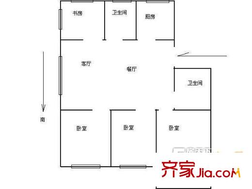 萬家花園欣和苑戶型圖4室 戶型圖 4室2廳2衛(wèi)1廚