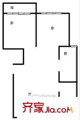 瑞立辰秀嘉園戶型圖2室 戶型圖 2室1廳1衛(wèi)1廚